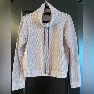 Koral Light Pink Mesh Hoodie with Drawstrings 
Size XL